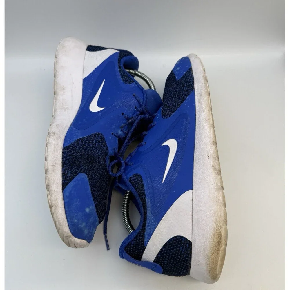 Nike Blue Running Shoes Men's Size 12 Mesh Sneakers - No Insoles, Bleach Stains